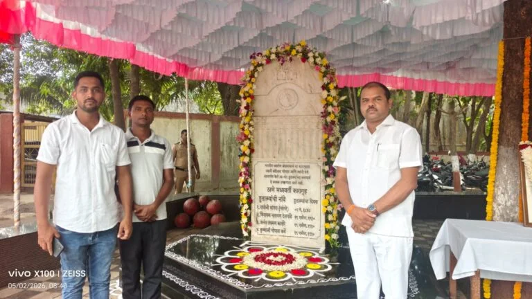 आद्य क्रांतीवीर राघोजी भांगरे यांना स्मृतीदिनी अभिवादन ठाणे कारागृहात प्रदीप वाघ यांची परंपरा कायम 